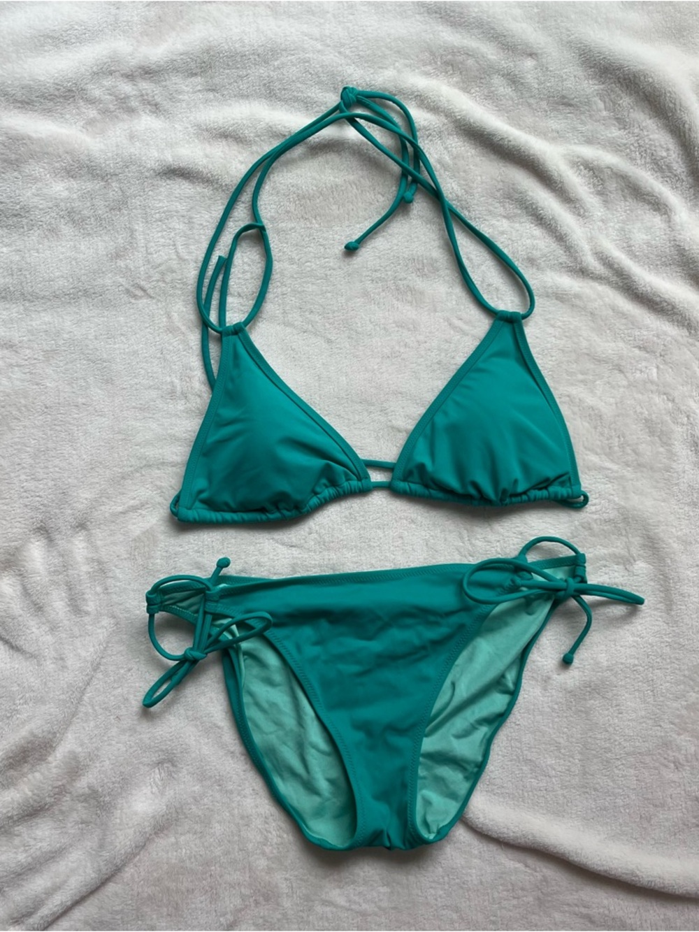 Victoria's Secret Teal String Triangle Bikini